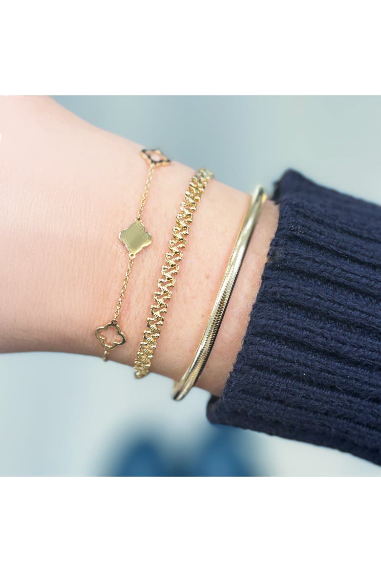 Gold Stretch Bangle, Alternate, color, Yellow Gold