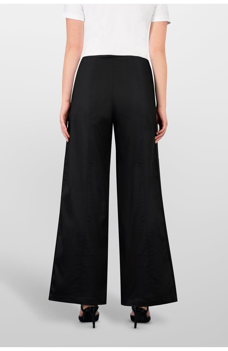 LAURA APARICIO Drill Palazzo Pants, Alternate, color, Black