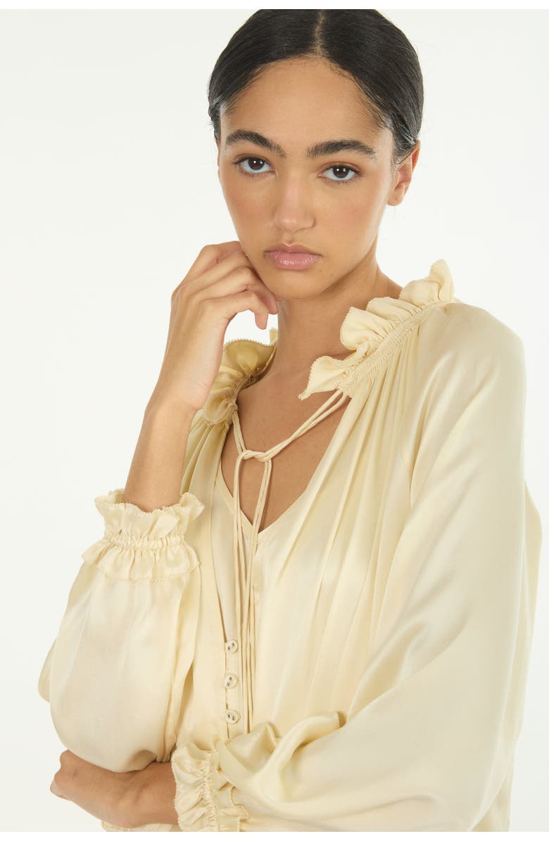 SECRET MISSION Romane Top, Alternate, color, Vintage Crème