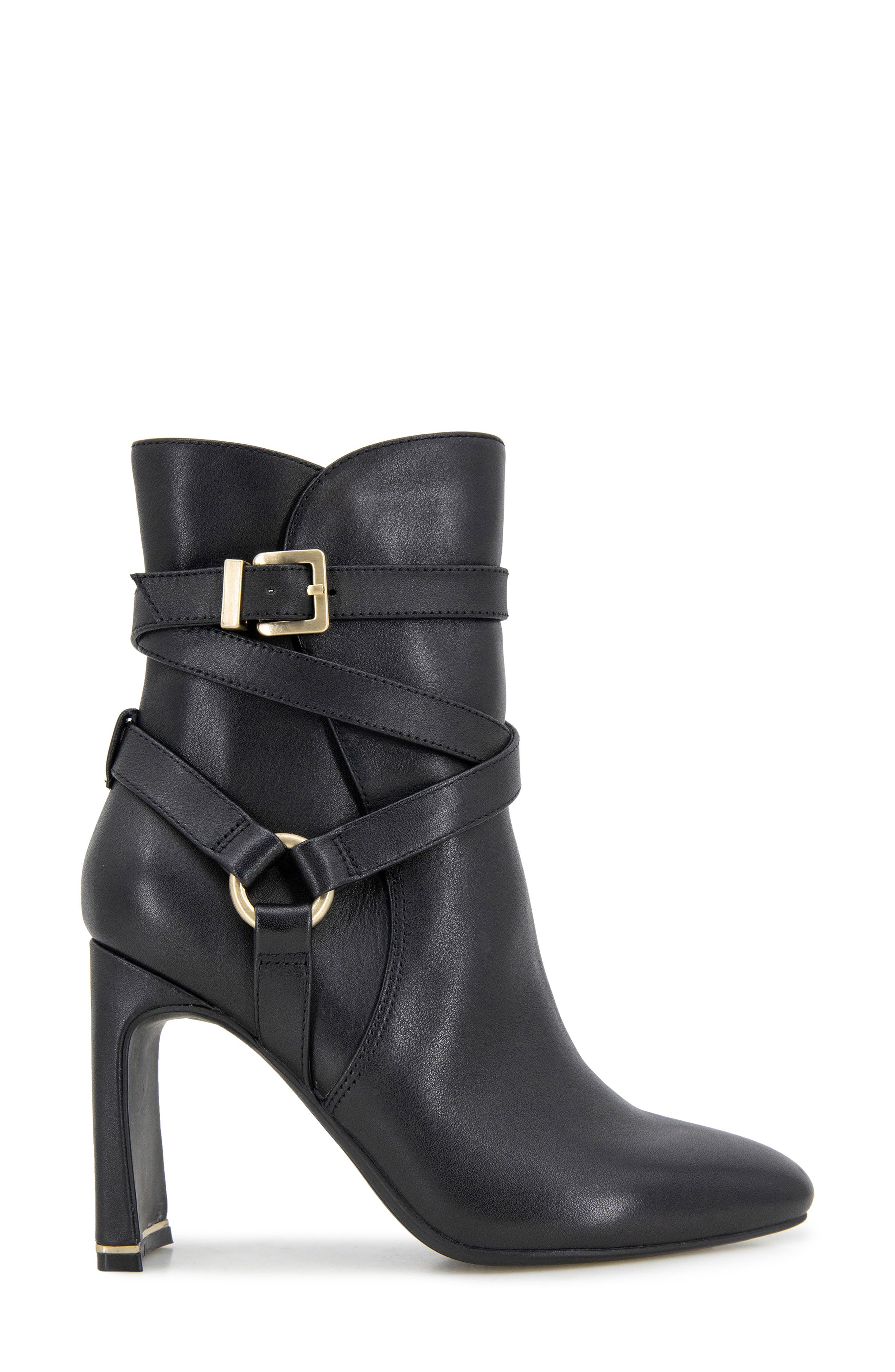 Kenneth Cole Nellie Moto Bootie, Alternate, color, Black Leather