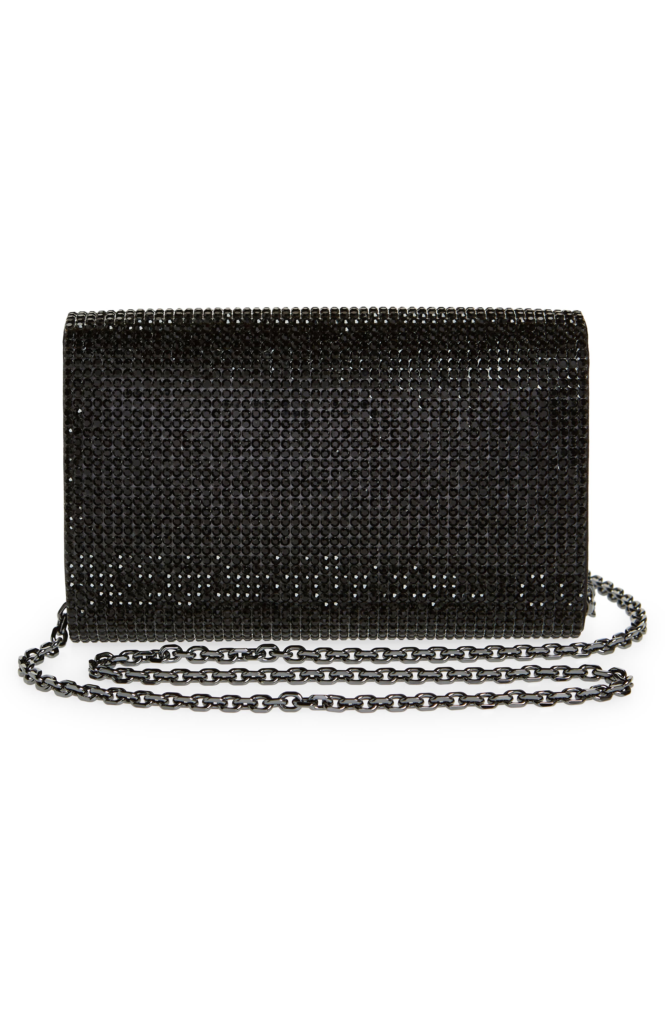 JUDITH LEIBER COUTURE Fizzy Beaded Clutch, Alternate, color, Ebonized Jet