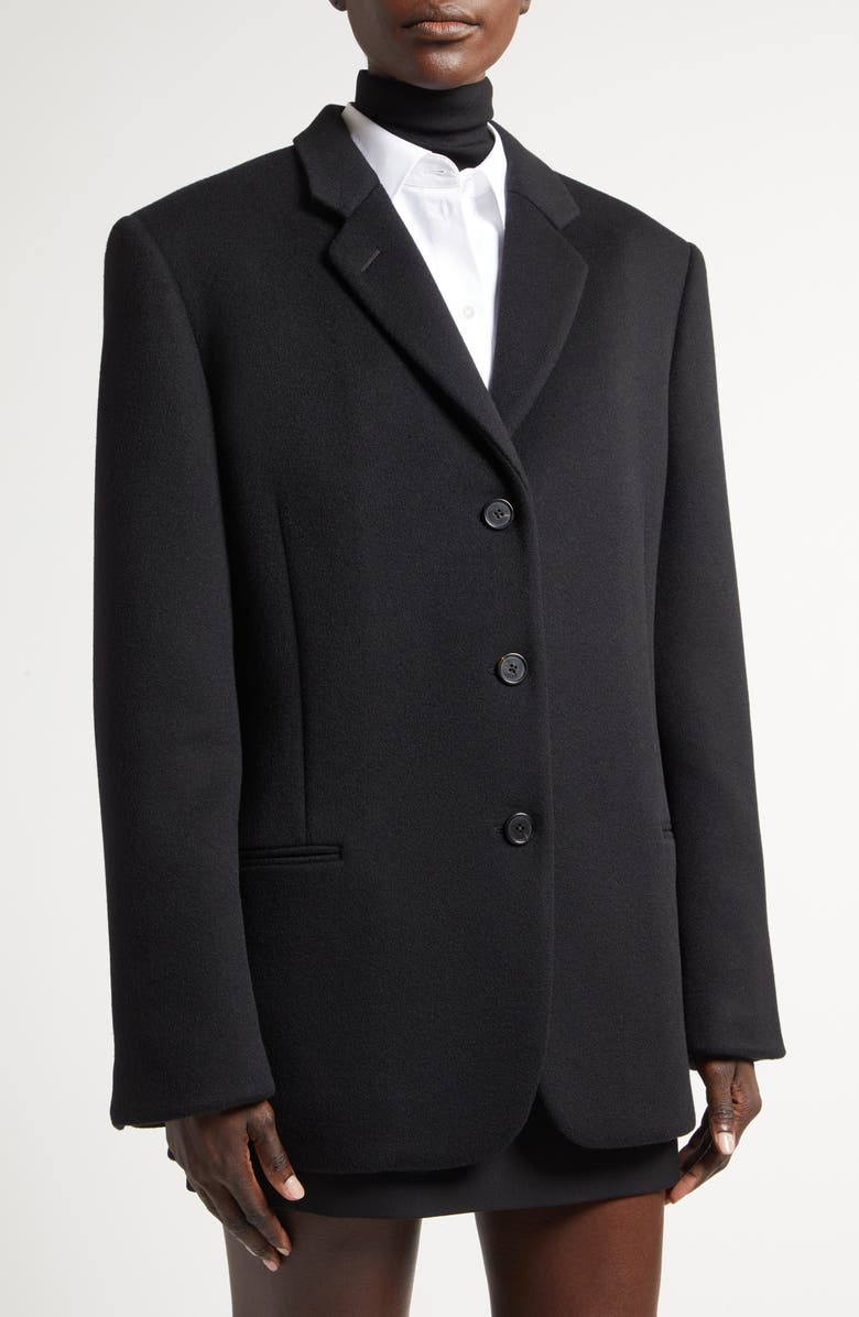 The Row Glenn Single Breasted Double Face Cashmere Blazer, Alternate, color, 