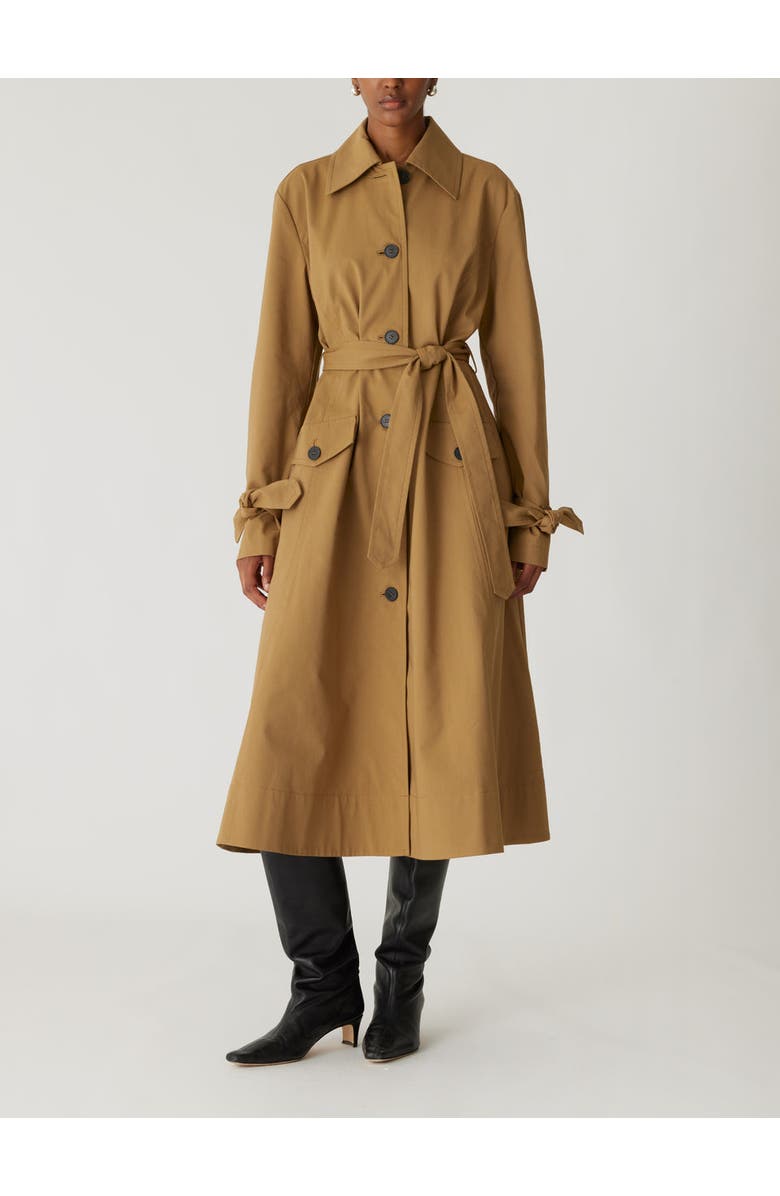 Rebecca Taylor Refined Sateen Trench Coat, Main, color, Date