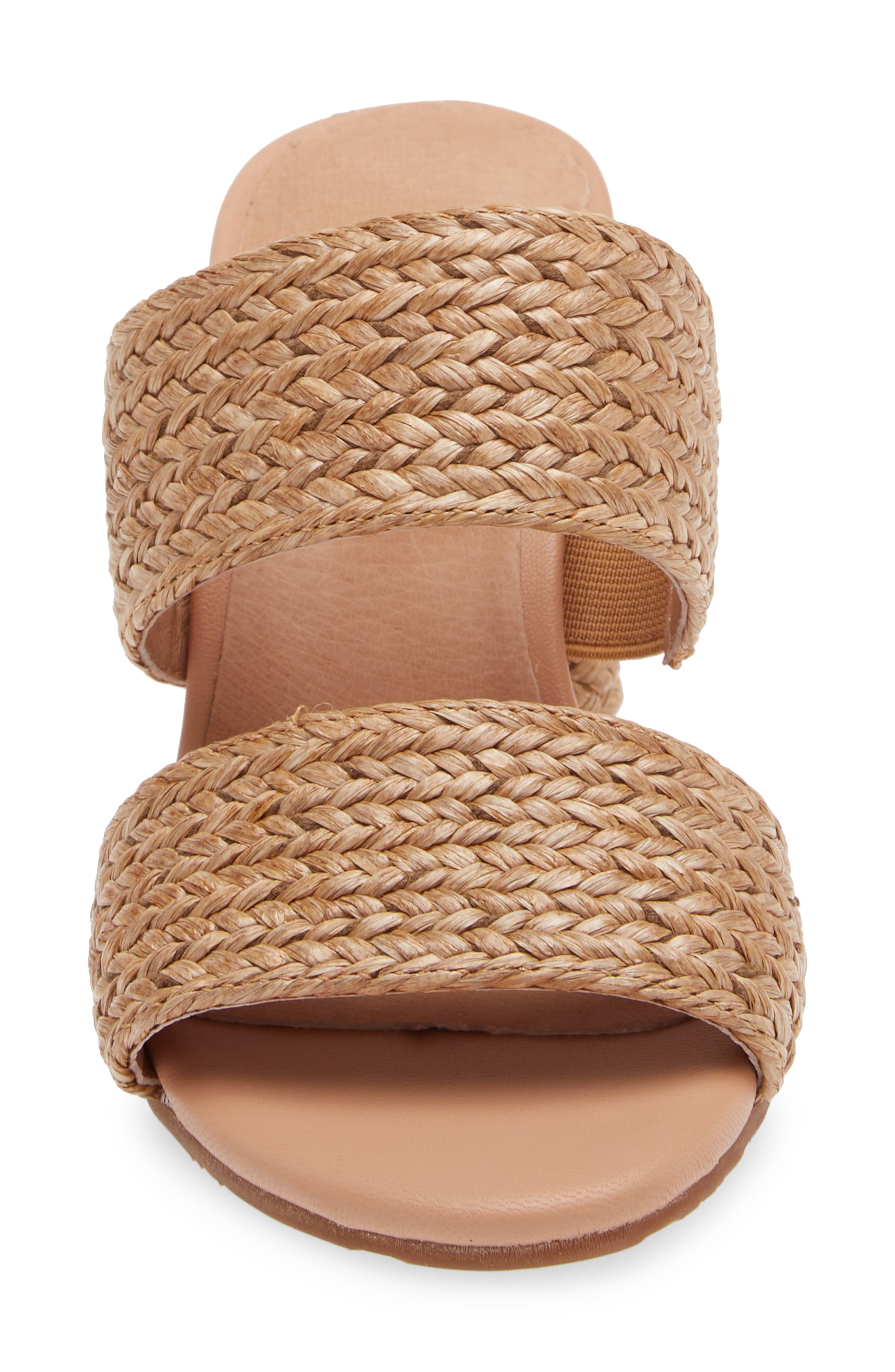 Chocolat Blu Calissa Raffia Slide Sandal, Alternate, color, 