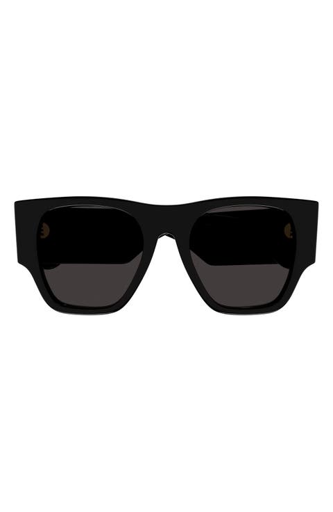 53mm Polarized Rounded Square Sunglasses