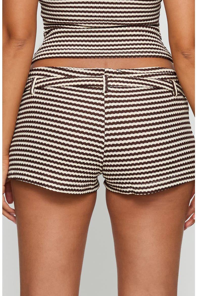 Olimpia Belted Micro Shorts, Alternate, color, BROWN STRIPE