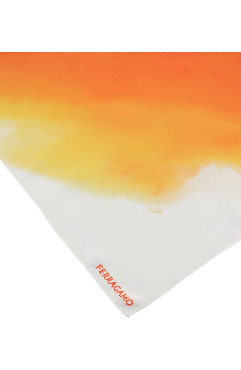 FERRAGAMO Tie Dye Silk Scarf, Alternate, color, 