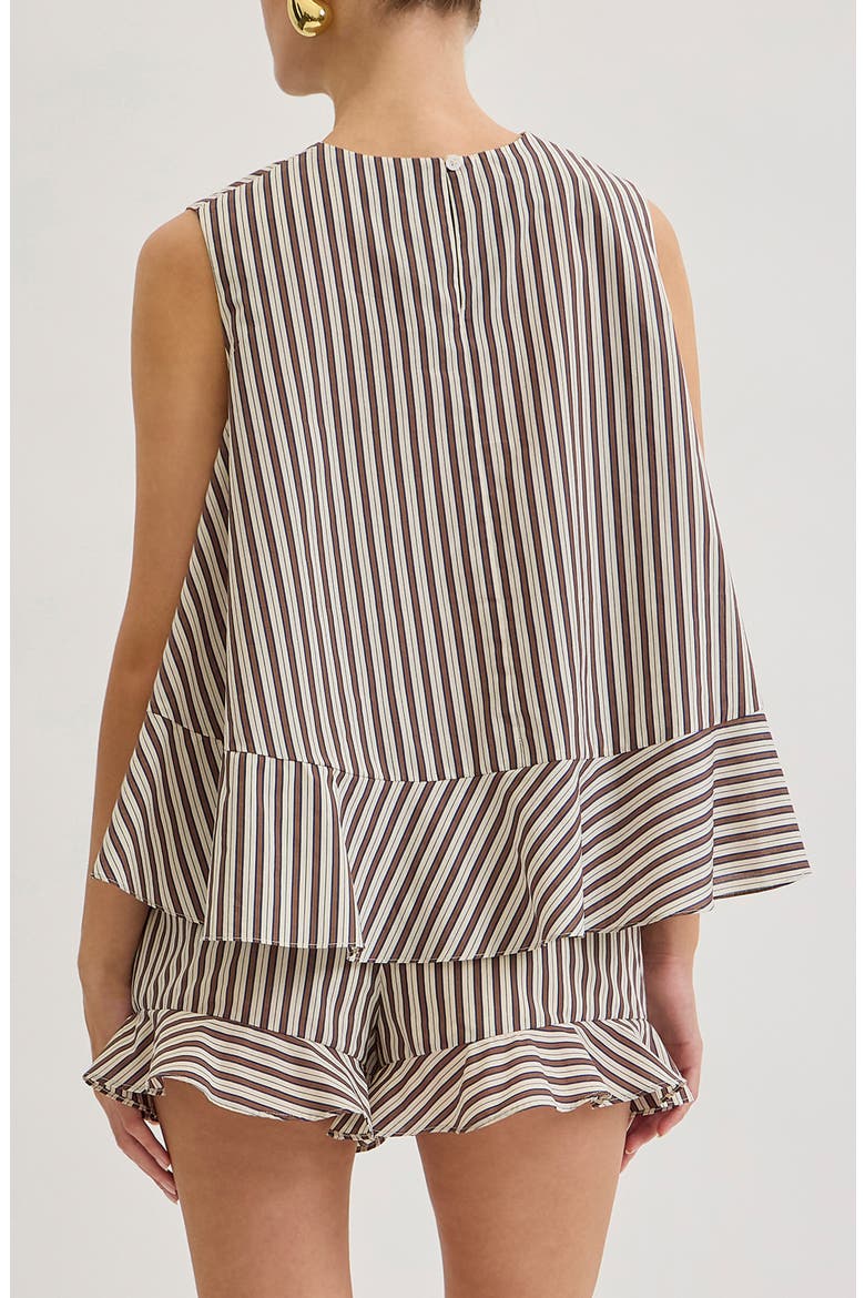 Miller Stripe Shell, Alternate, color, BROWN NAVY STRIPE