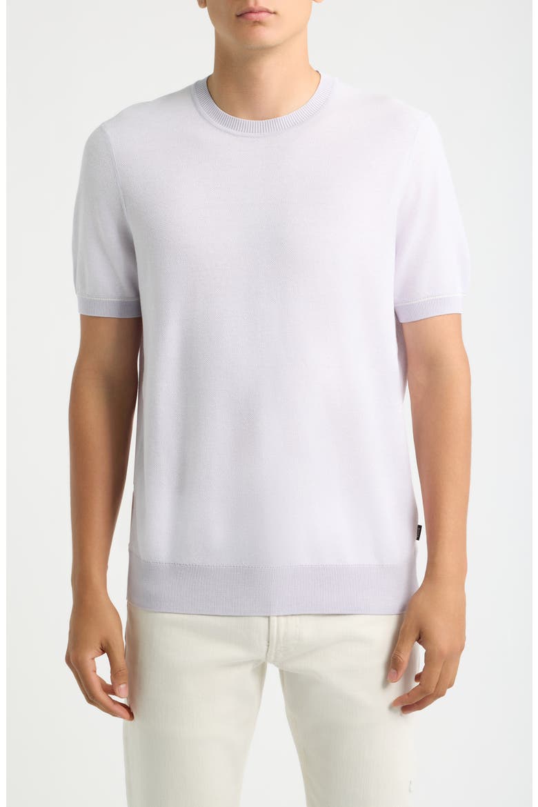 H-Nalon Textured Cotton & Lyocell Top, Main, color, LIGHT/ PASTEL PURPLE
