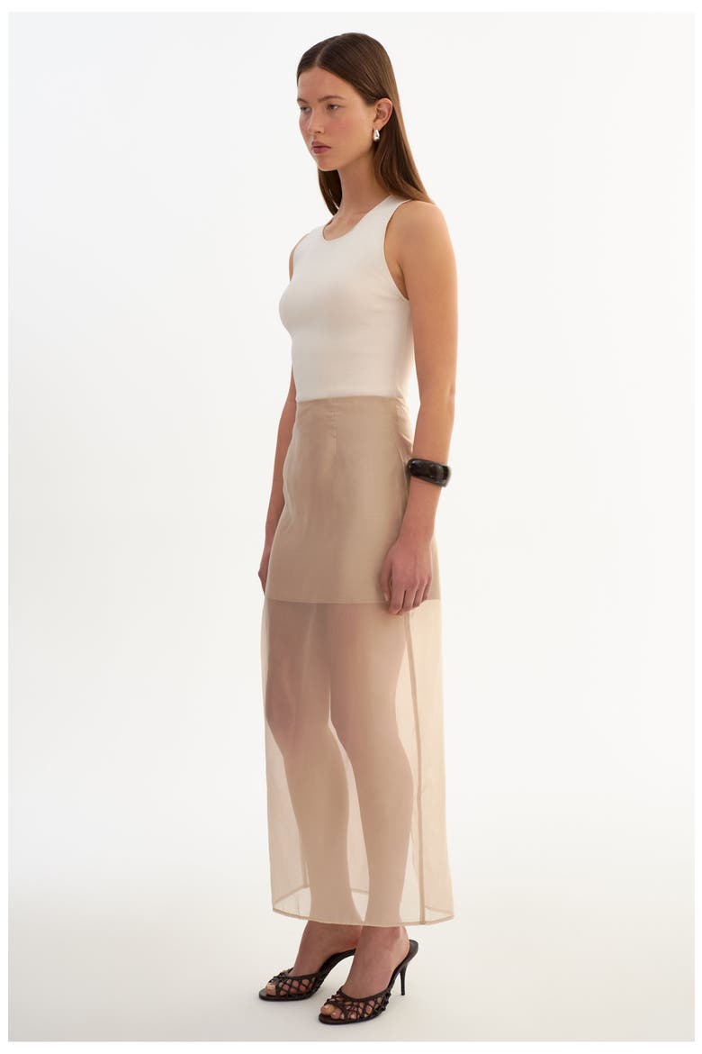 Farley | Sheer Skirt, Alternate, color, Beige
