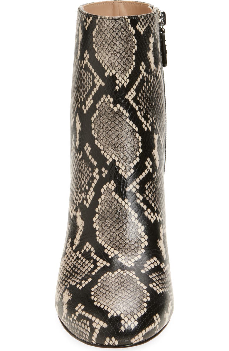 Stuart Weitzman Wynn Snakeskin Print Bootie, Alternate, color, Natural