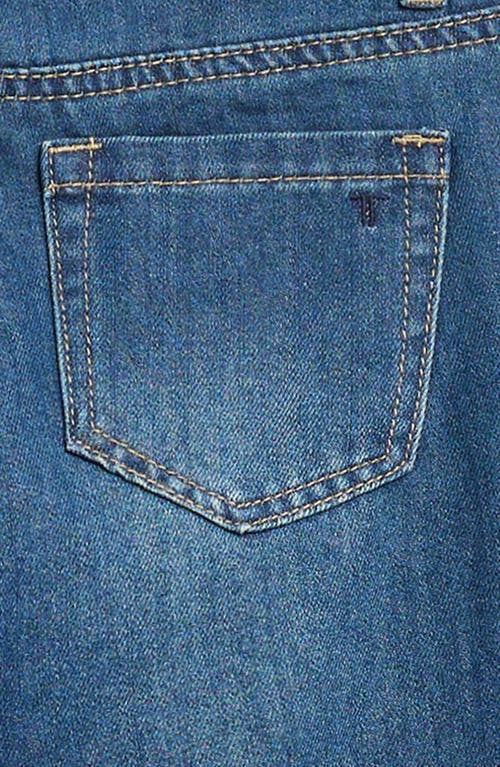 Tractr Kids' Wide Leg Cuffed Hem Jeans In Blue