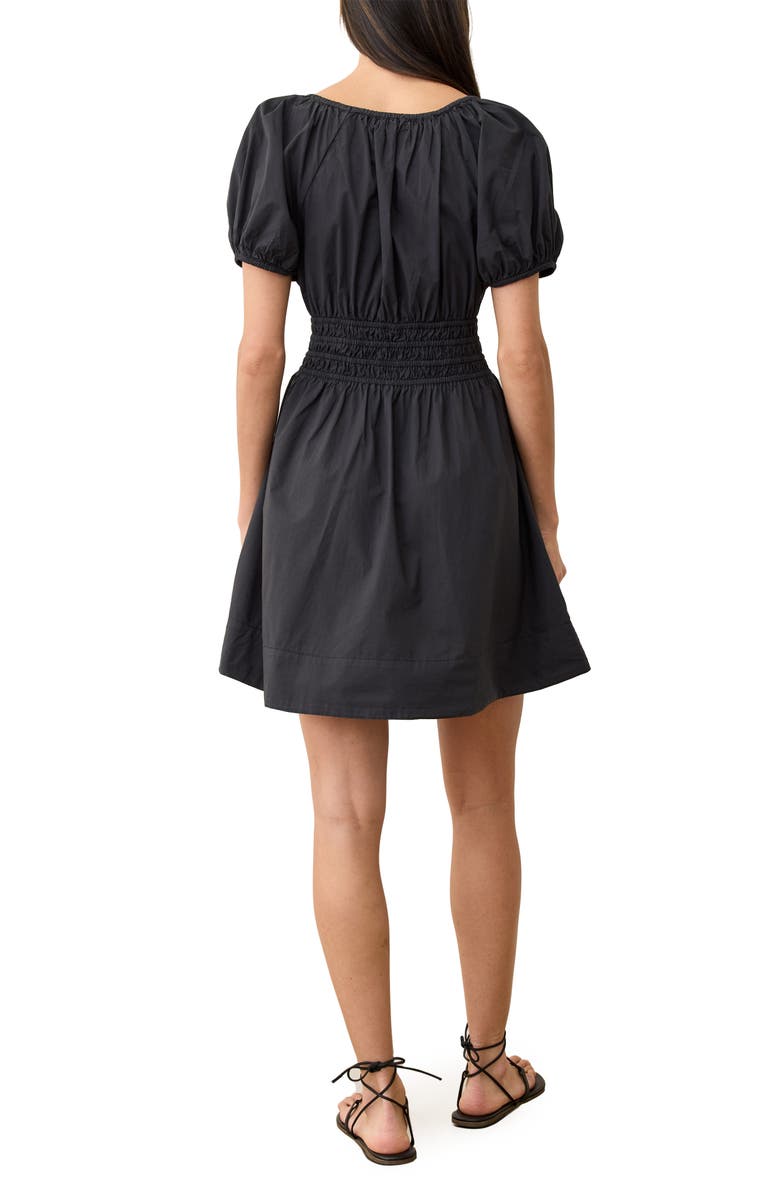 Marine Layer Emery Pima Cotton Poplin Minidress, Alternate, color, Black
