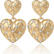 Juicy Couture Double Heart Drop Earrings