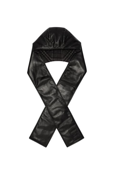 Leather Hooded Scarf