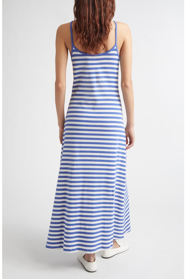 Laulaa Tsrita Unkko Kiski Stripe Stretch Cotton Dress, Alternate, color, BLUE OFF WHITE