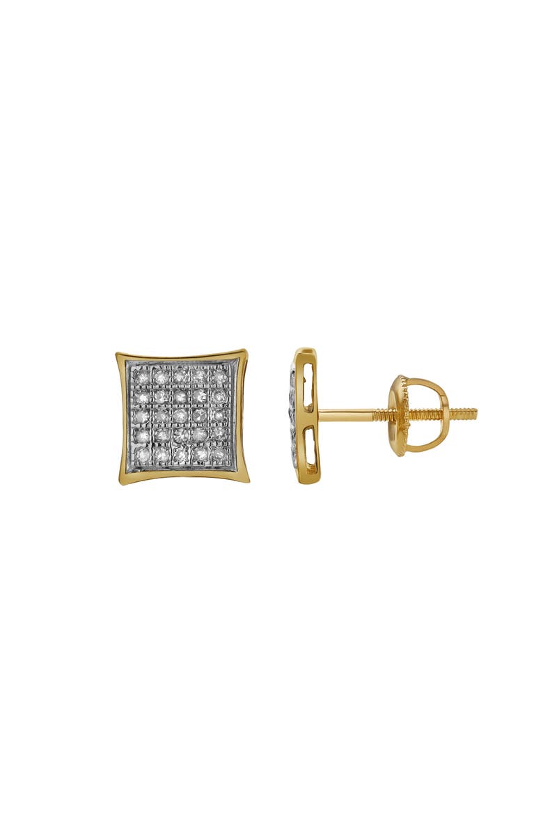 LuvMyJewelry Tempero 10K Yellow Gold Diamond Unisex Earrings - 0.16 Cts, Alternate, color, 10K Yellow Gold