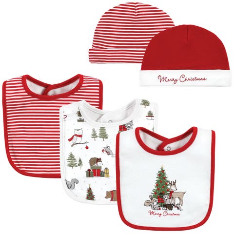 Cotton Bib And Headband Or Caps Set (baby)