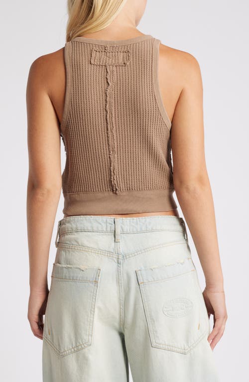 FREE PEOPLE FREE PEOPLE WAFFLE STITCH CROP TANK TOP 