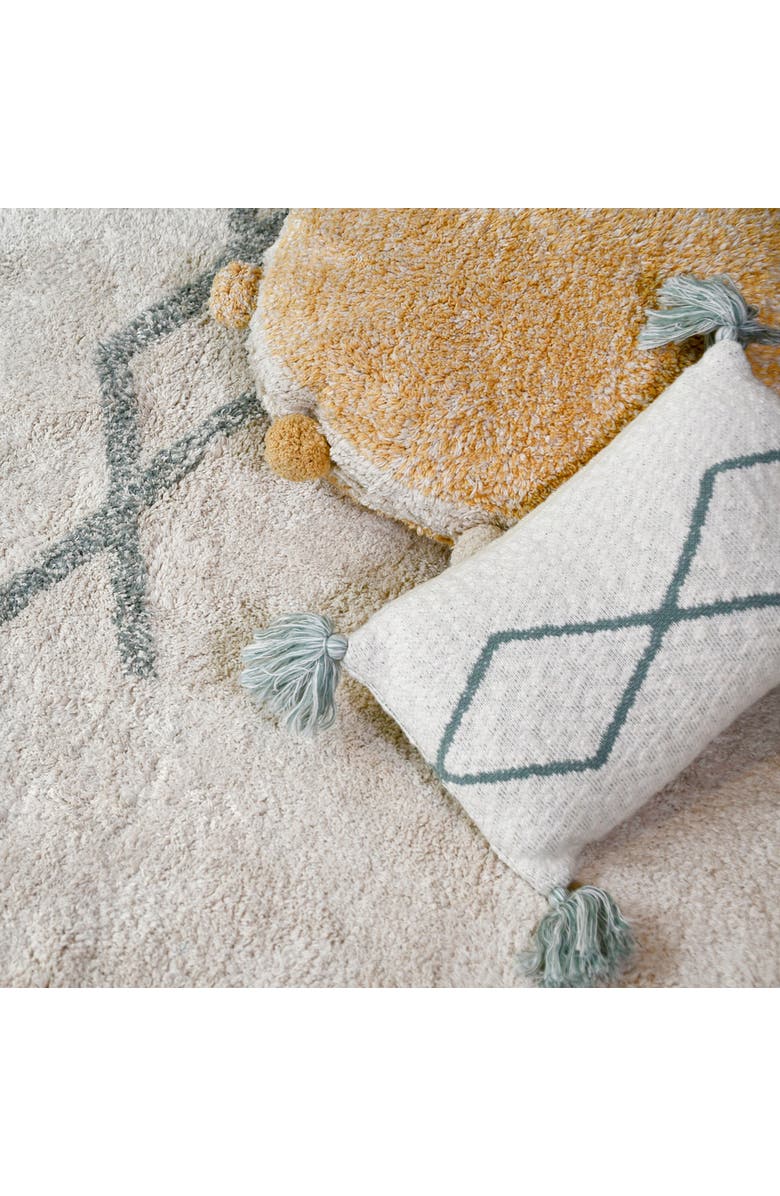 Lorena Canals Knitted cushion Little Oasis, Alternate, color, Natural, Indus Blue