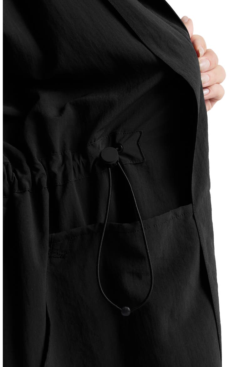 En Route Long Hooded Jacket, Alternate, color, BLACK