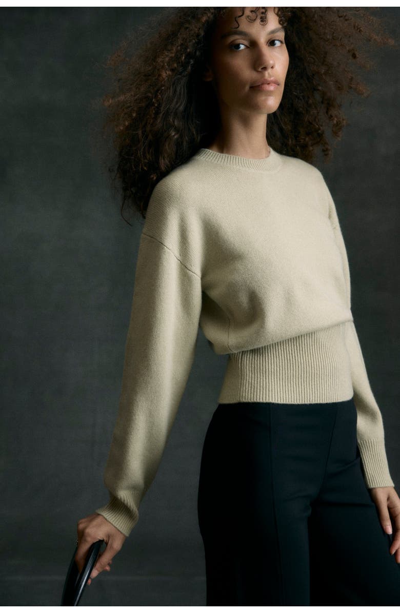 Modern Citizen Marielle Wool-Cashmere Blouson Sweater, Alternate, color, Dusty Pistachio