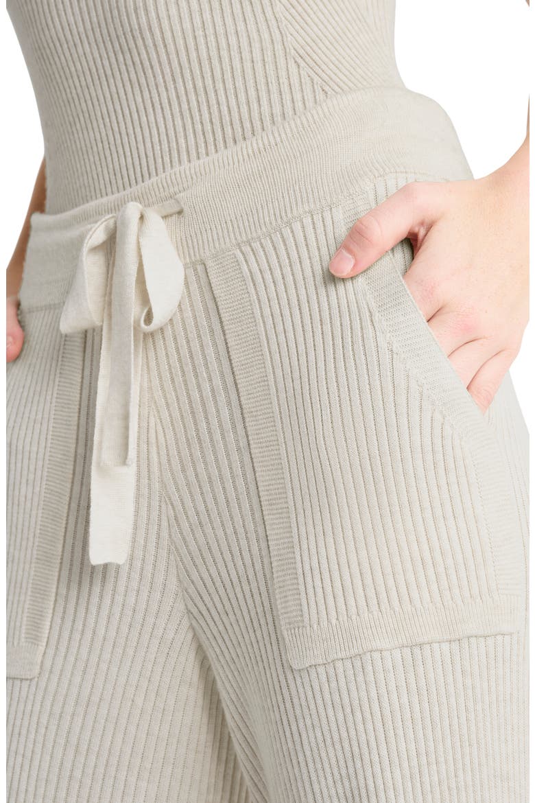 Georgie Rib Wide Leg Crop Pants, Alternate, color, OAT HEATHER