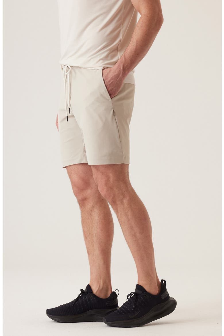 SolarX Stretch Nylon Warp Knit Drawstring Shorts, Alternate, color, SILVER