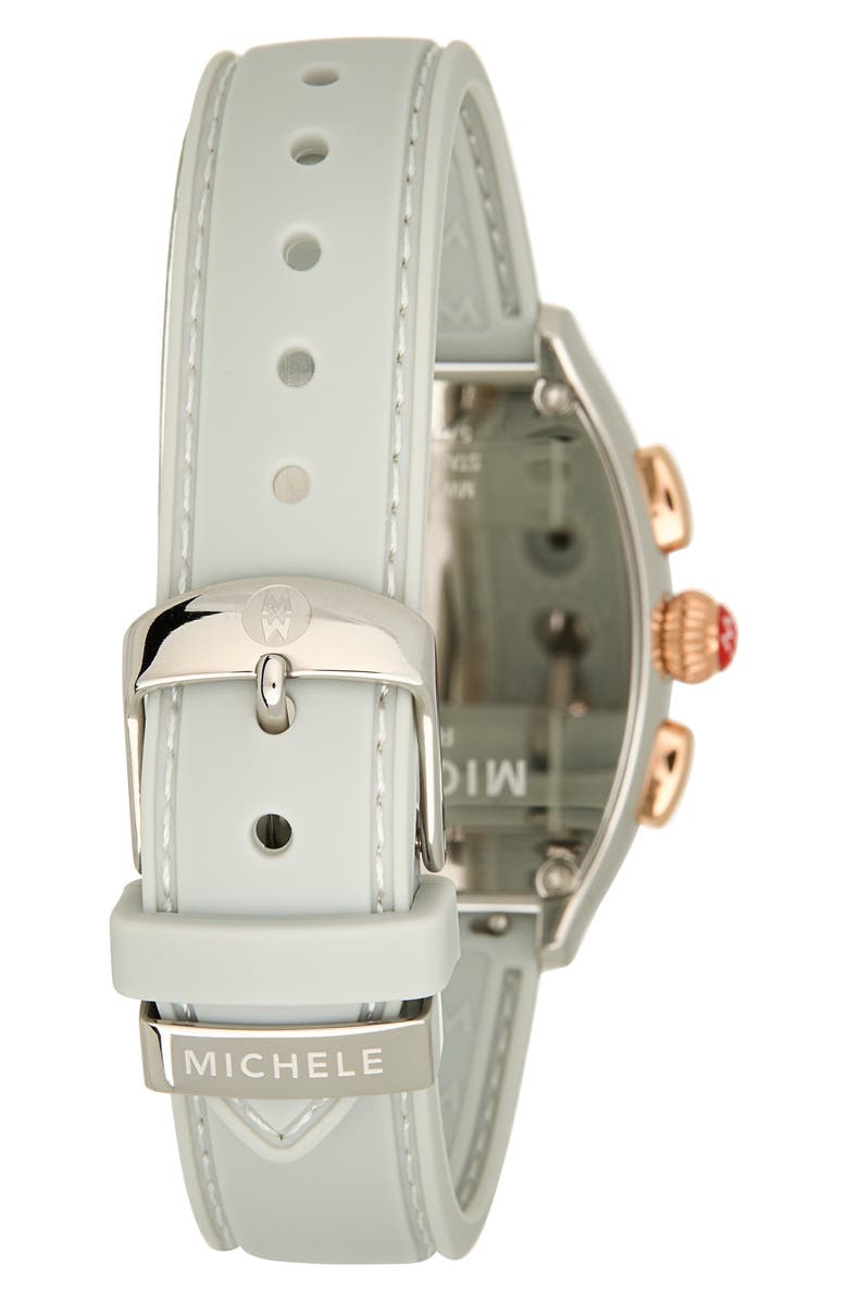 MICHELE Releve Sport Silicone Strap Watch, 35mm, Alternate, color, 