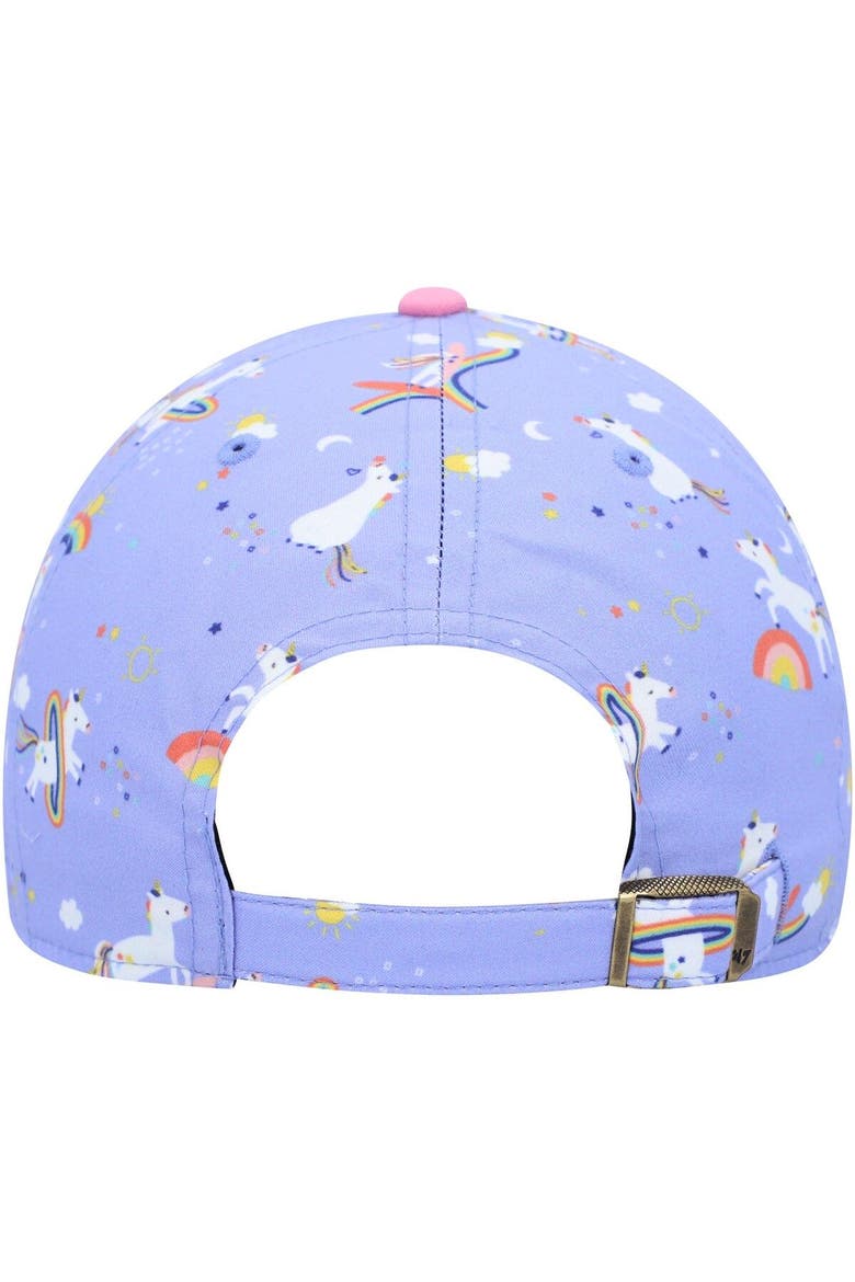 Girls Preschool '47 Purple New England Patriots Unicorn Clean Up Adjustable Hat, Alternate, color, Purple