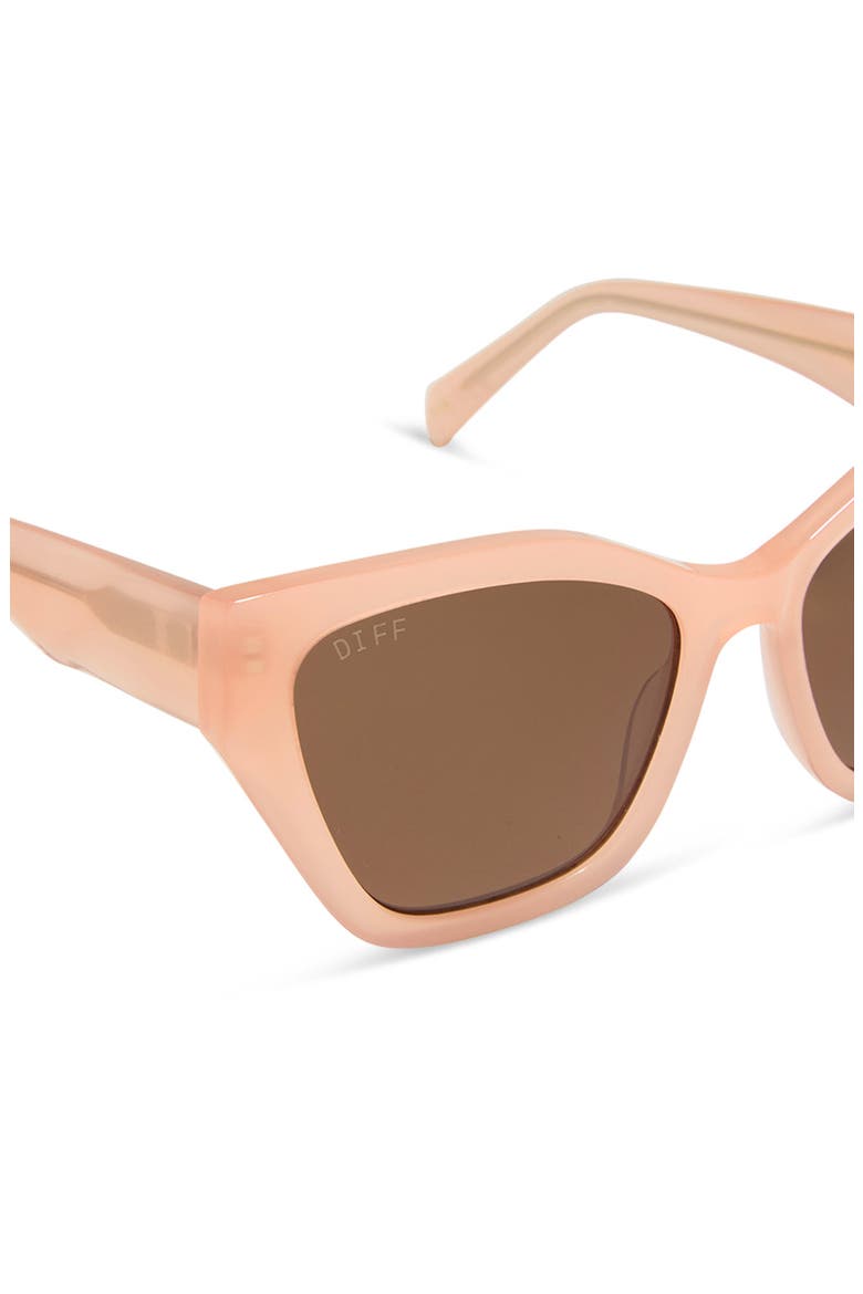 Evie 54mm Polarized Sunglasses, Alternate, color, PEACH / BROWN