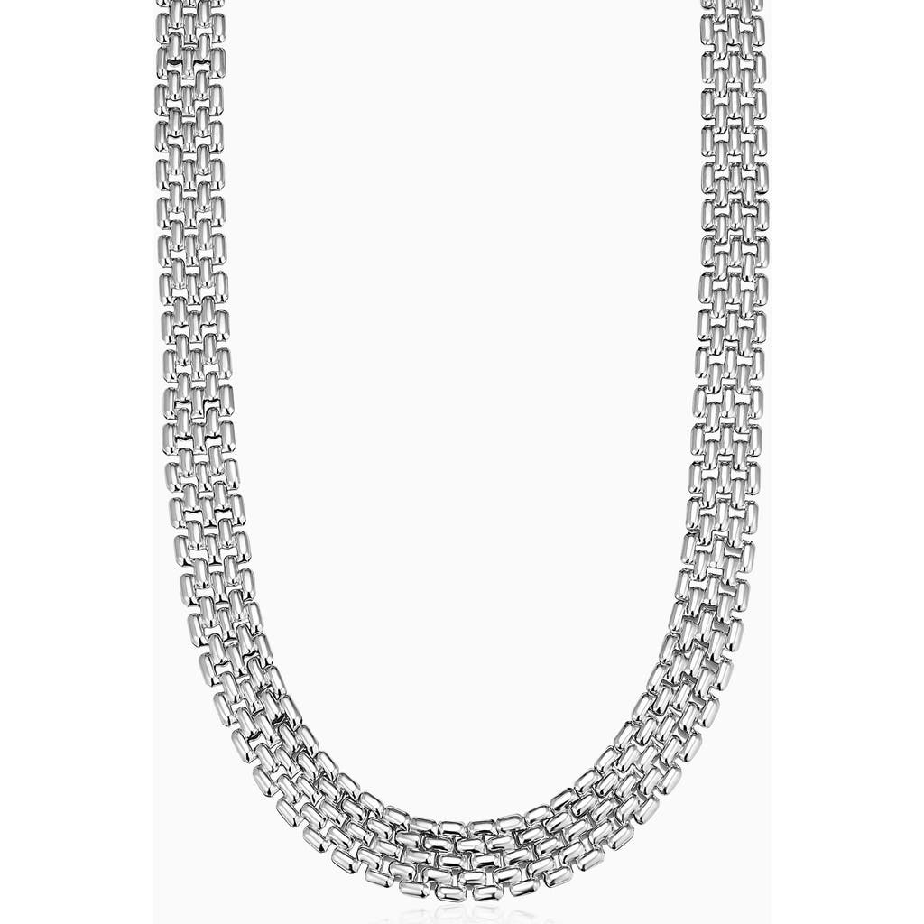 Oradina Sterling Silver The Panther Necklace In Silver