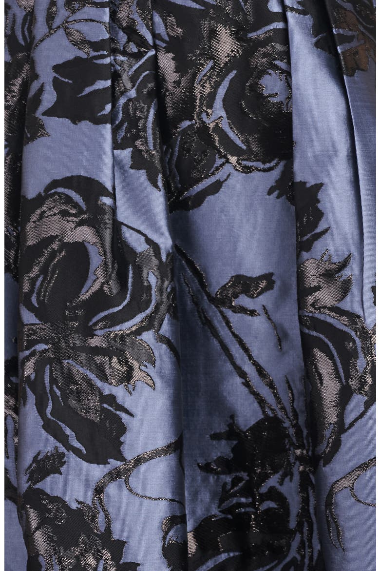 Jackie Floral Jacquard Sleeveless Midi Dress, Alternate, color, CORNFLOWER