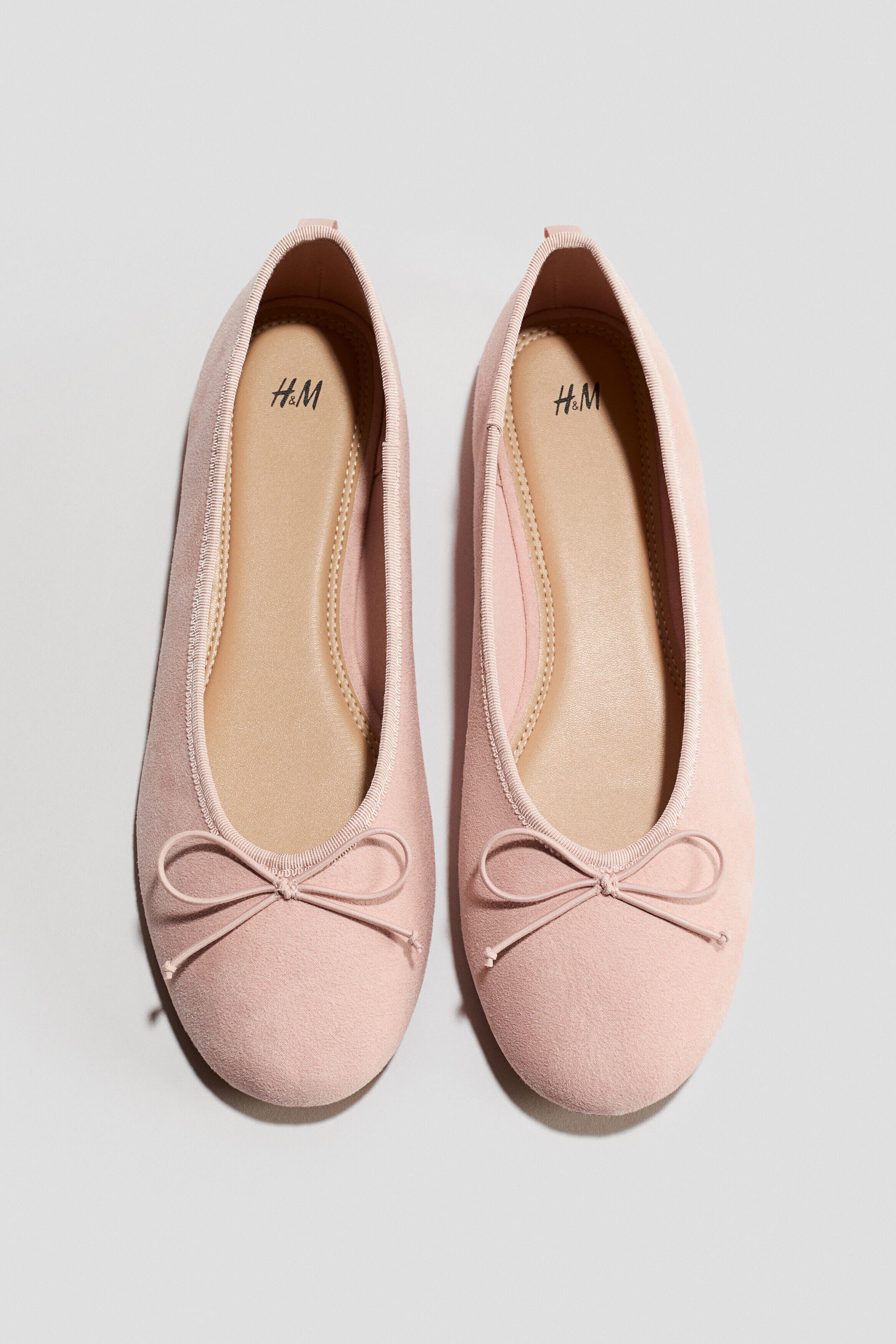Bow-detail Ballet Pumps, Main, color, Pink