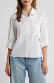 rag & bone Lucia Poplin Button-Up Shirt