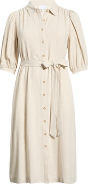 SUGARLIPS Vienna Tie Waist Shirtdress