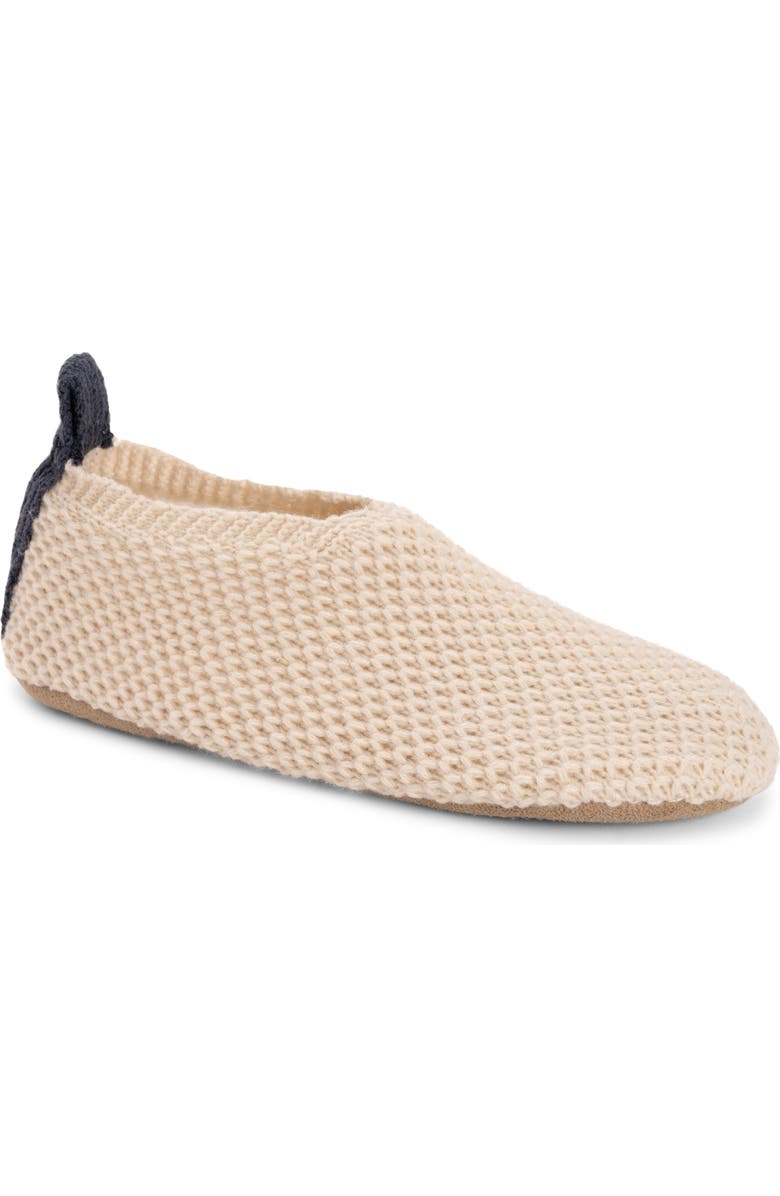 MUK LUKS Ballerina Slipper Sock, Main, color, Vanilla