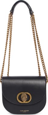 Kurt Geiger London Chelsea Genuine Leather Saddle Bag