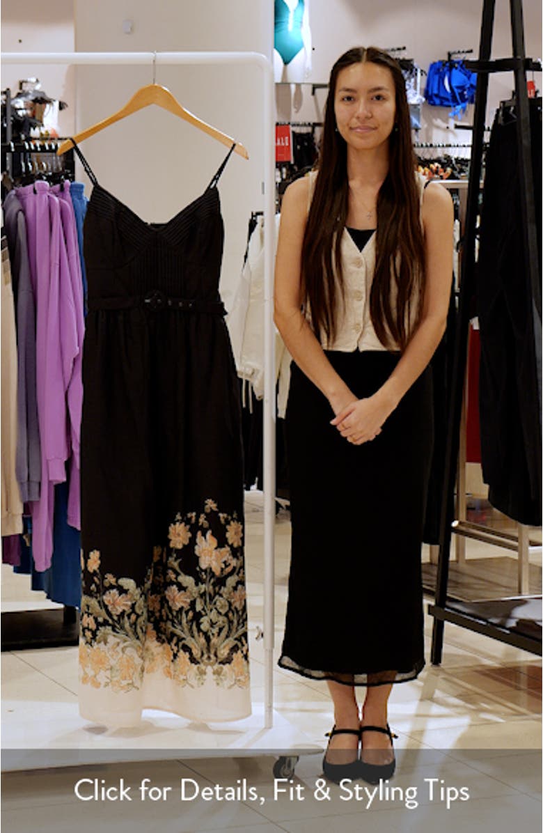 Iris Belted Floral Print Maxi Dress, sales video thumbnail