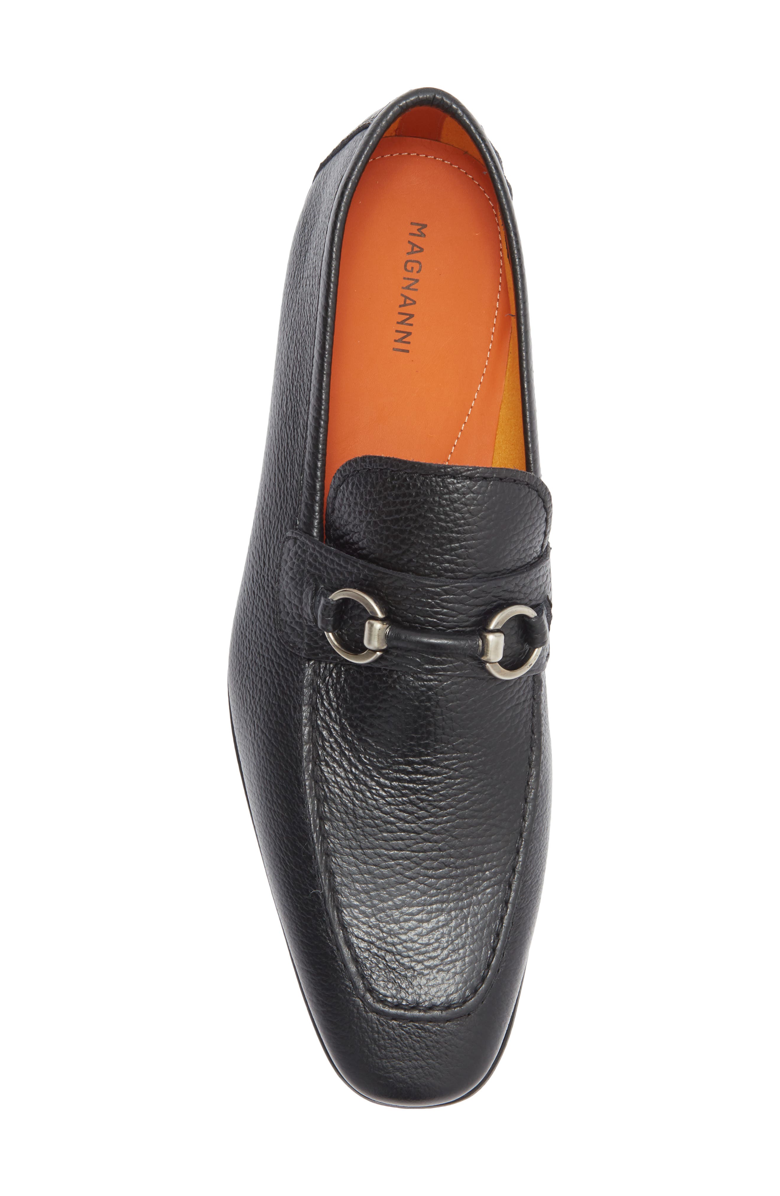 Magnanni Naza Bit Loafer, Alternate, color, Black Pebble