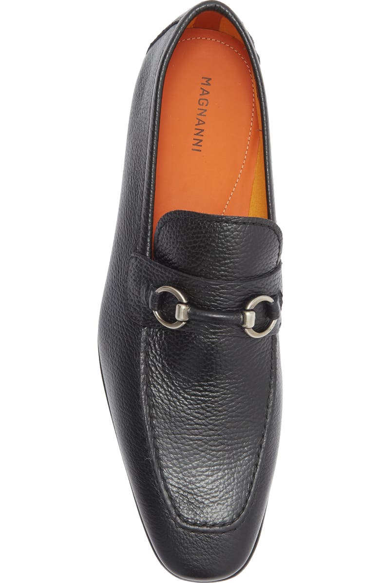 Magnanni Naza Bit Loafer, Alternate, color, Black Pebble