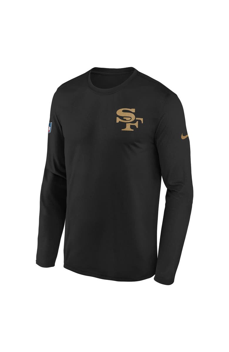 Nike Youth Nike Black San Francisco 49ers 2025 Rivalries Collection Sideline Legend Dri-FIT Long Sleeve T-Shirt, Alternate, color, Black