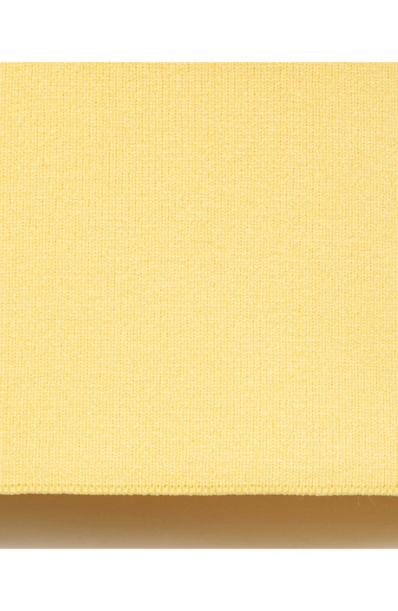 MANGO Ruffle Strapless Crop Top, Alternate, color, Pastel Yellow