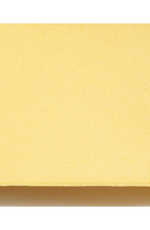Mango Ruffle Strapless Crop Top In Yellow