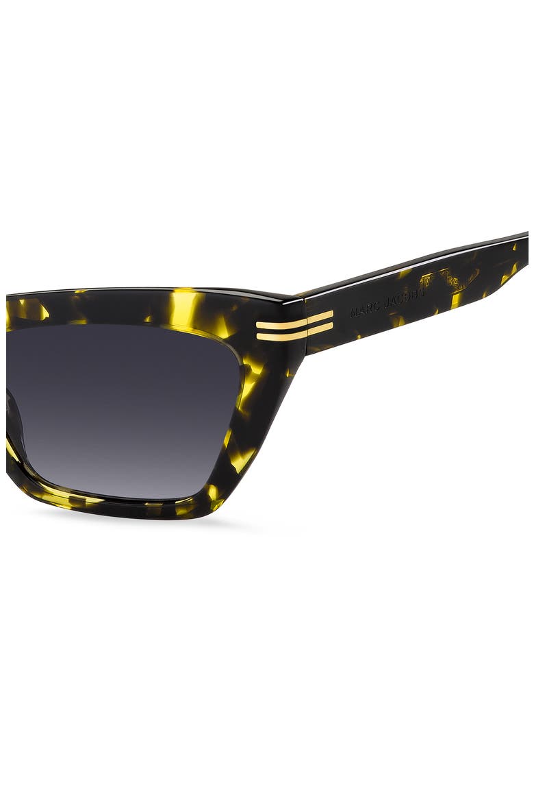 54mm Rectangular Sunglasses, Alternate, color, YELLOW