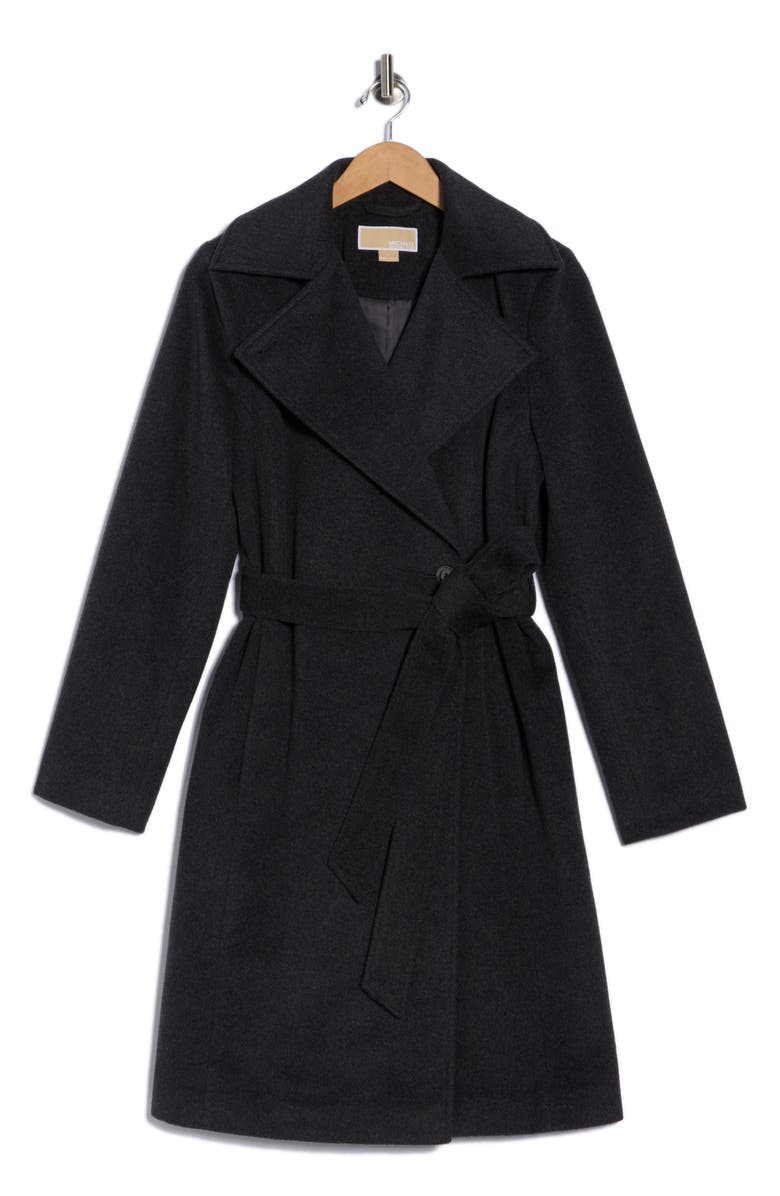 Michael Kors Wool Blend Coat, Alternate, color, Charcoal