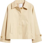 MANGO Cuba Oversize Short Cotton Trench Coat