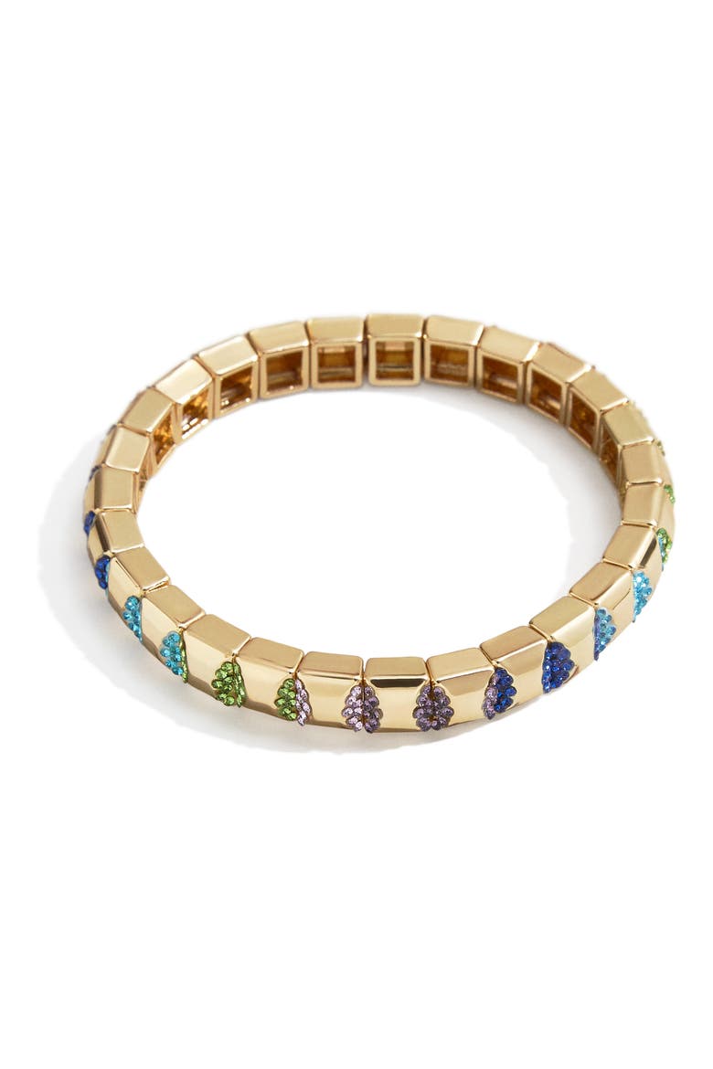 Pavé Crystal Stretch Bracelet, Alternate, color, GOLD MULTI