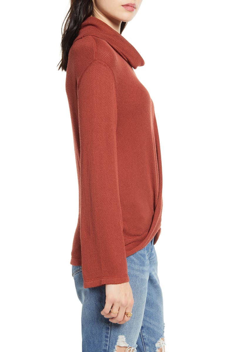 Ten Sixty Sherman Twist Front Turtleneck Top, Alternate, color,