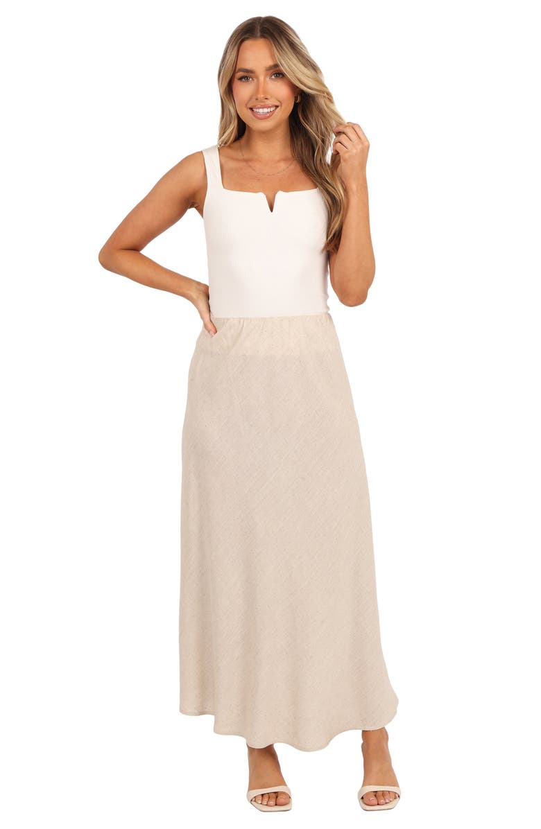 Petal & Pup Alex A-Line Maxi Skirt, Alternate, color, Oatmeal